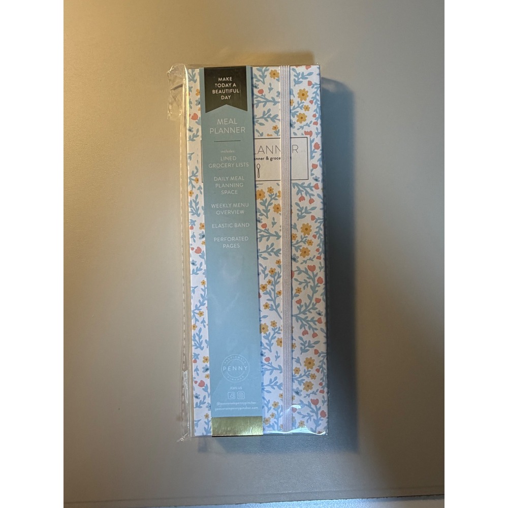 Passionate Penny Pincher Floral Meal Planner Grocery List Weekly Organizer NEW